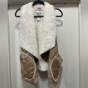 American Rag Cream Shearling Vest